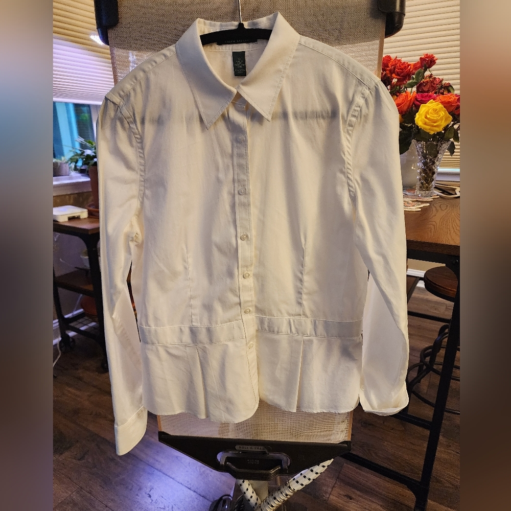 Ralph Lauren White Button Down Shirt